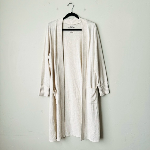 Torrid Plus Size Super Soft Open Front Longline Cardigan cream woman’s 1 - Picture 1 of 8
